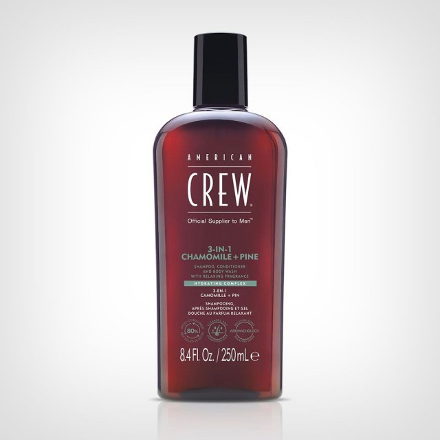 American Crew 3-IN-1 Relaxing (Kamilica + Bor) - Šampon, kondicioner i losion - Akcijska ponuda meseca