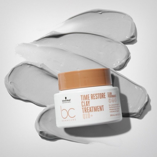 Schwarzkopf Professional Bonacure Time Restore Clay Treatment Q10+ maska za kosu i vlasište 200ml (Halloween akcija) - www.prodajakozmetike.com Schwarzkopf Professional Bonacure Time Restore Clay Treatment Q10+ maska za kosu i vlasište 200ml - Halloween akcija