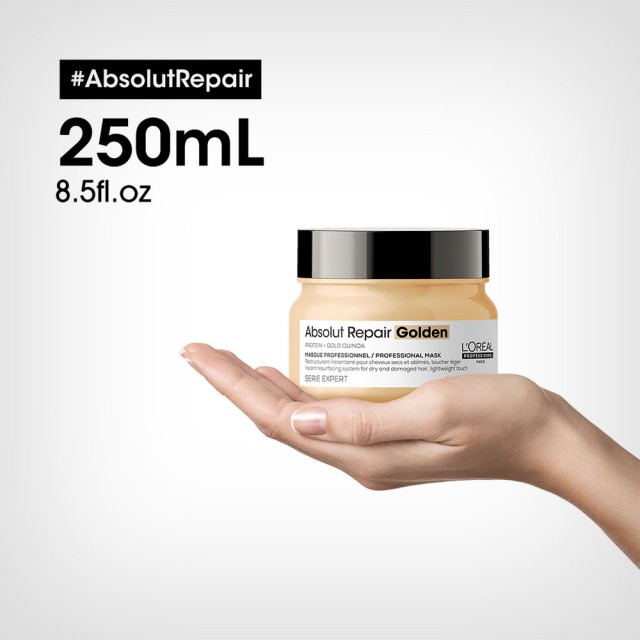 L`Oréal Professionnel SE Absolut Repair Gold Quinoa + Protein maska za kosu 250ml (Dan zaljubljenih) - www.prodajakozmetike.com L`Oréal Professionnel SE Absolut Repair Gold Quinoa + Protein maska za kosu 250ml - Dan zaljubljenih