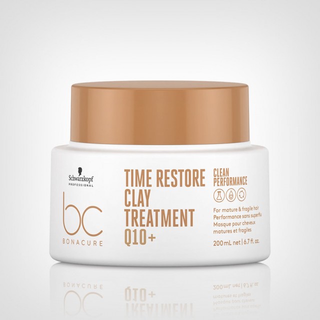 Schwarzkopf Professional Bonacure Time Restore Clay Treatment Q10+ maska za kosu i vlasište 200ml (Halloween akcija) - www.prodajakozmetike.com Schwarzkopf Professional Bonacure Time Restore Clay Treatment Q10+ maska za kosu i vlasište 200ml - Halloween akcija