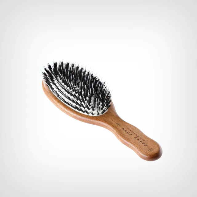 Acca Kappa Pneumatic Mini Oval Brush – Kotibé Wood – Boar Bristles – Četka za održavanje čistoće kose, daje punoću i sjaj - Četke za kosu