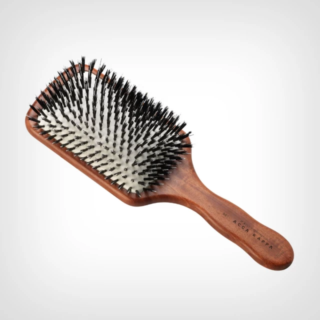 Acca Kappa Pneumatic Paddle Brush – Kotibé Wood – Boar Bristles – Četka za kose srednje dužine - Četke za kosu