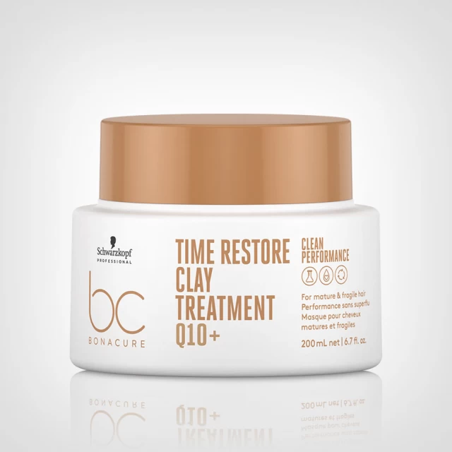 Schwarzkopf Professional Bonacure Time Restore Clay Treatment Q10+ maska za kosu i vlasište 200ml - Halloween akcija