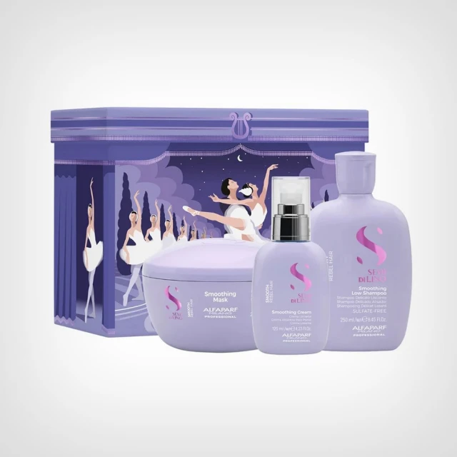 Alfaparf Semi di Lino Smooth Holiday set - za neukrotivu kosu - Kovrdžava kosa