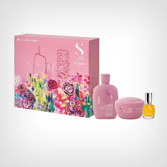 Alfaparf Semi Di Lino Moisture Holiday Kit - Nega suve kose