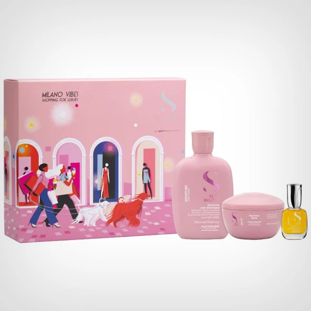 Alfaparf Semi Di Lino Moisture Holiday Kit - Nega suve kose