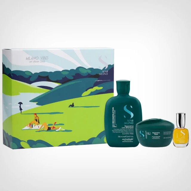Alfaparf Semi Di Lino Reconstruction Holiday Kit - Oštećena kosa