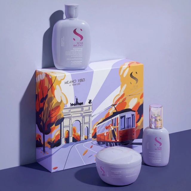 Alfaparf Semi Di Lino Smoothing Holiday Kit - Neukrotiva kosa