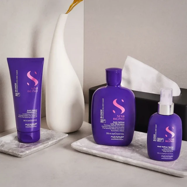 Alfaparf Semi Di Lino Blonde Anti-Yellow Holiday Kit - Nega farbane kose
