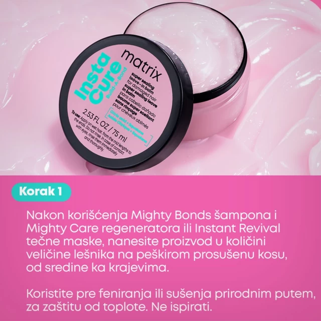 Matrix InstaCure Build-A-Bond Leave-In balzam 75ml - Termička zaštita kose