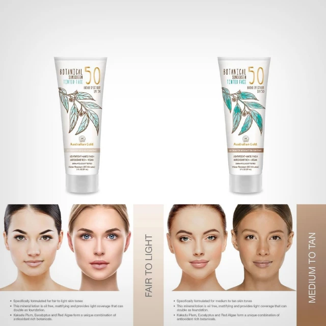 Australian Gold Botanical Sunscreen Tinted Face Fair-light SPF 50 88ml