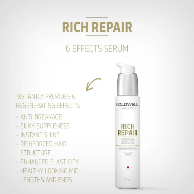 Goldwell Dualsenses Rich Repair 6 Effects Serum - serum za suvu i oštećenu kosu 100ml - Nega farbane kose