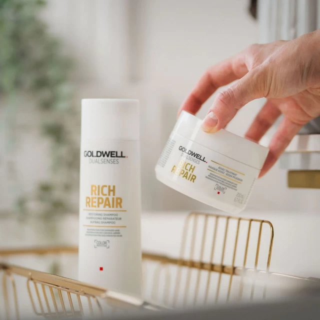 Goldwell Dualsenses Rich Repair 60Sec Treatment - tretman za suvu i oštećenu kosu 200ml - Kombinovane maske za kosu